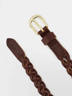 Ceinture en cuir femme havane ALIBELT
