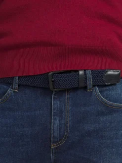 Ceinture en textile homme marine GLOBELT