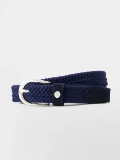 Ceinture Femme Tressée & Elastiquée Marine