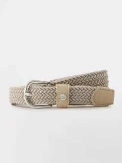 Ceinture Femme Tressée & Elastiquée Beige