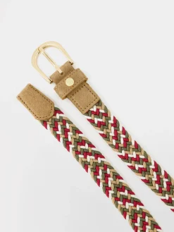 Ceinture Femme Tressée Elastiquée Matière Recyclée Beige MENNILA