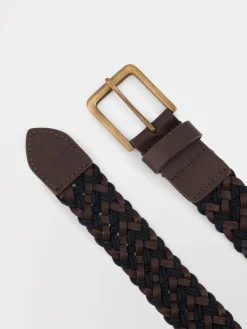 Ceinture Homme Cuir Marine et Marron NOAHBELT