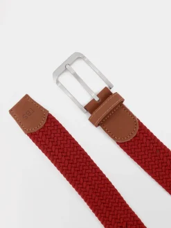 Ceinture Homme Tressée & Elastiquée Rouge GLOBELT