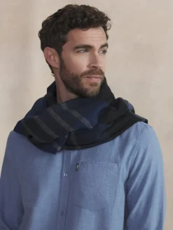 Écharpe Homme À Carreaux Bleu ETHANNE