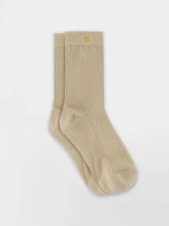 Chaussette Femme Textile Beige et Dore BILLYSOC
