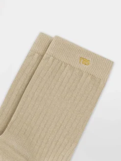 Chaussette Femme Textile Beige et Dore BILLYSOC
