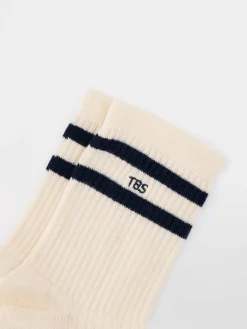 Chaussette Homme Textile Craie et Marine LOUISOC