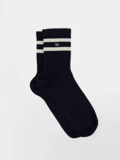 Chaussette Homme Textile Marine et Craie LOUISOC