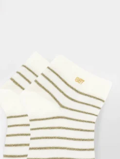 Chaussettes Femme Courtes Blanc et Vert LOWLUXY