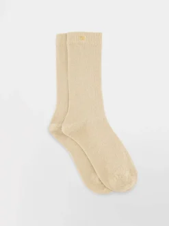 Chaussettes Femme Mi-mollets Textile Recyclé Coloris Or BILLYSOC