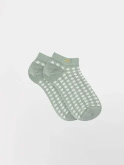 Chaussettes femme vichy argile LOWLUXY