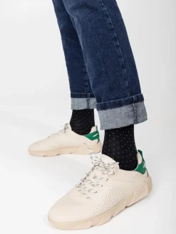 Chaussettes Homme Mi-mollets Matière Recyclée Marine à pois GARYSOCK