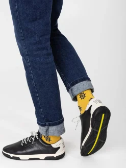 Chaussettes Homme Mi-mollets Matière Recyclée Jaune GARYSOCK