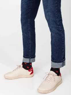 Chaussettes Homme Mi-mollets Matière Recyclée Marine et Rouge GARYSOCK