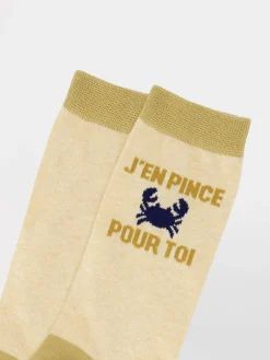 Chaussettes homme taupe et beige GARYSOCK