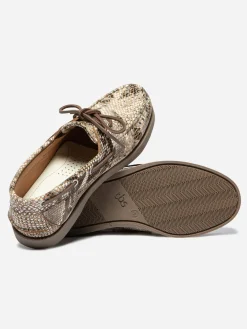 Chaussure Bateau Femme Cuir Beige PHENISE