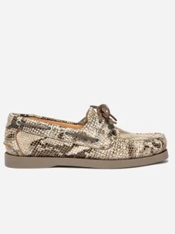 Chaussure Bateau Femme Cuir Beige PHENISE