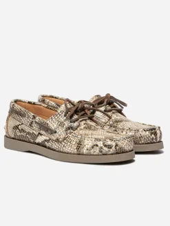 Chaussure Bateau Femme Cuir Beige PHENISE