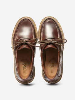 Chaussure bateau femme Lazaria Marron