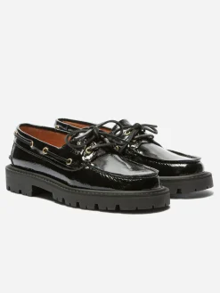 Chaussure bateau femme Lazaria Noir