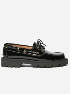 Chaussure bateau femme Lazaria Noir