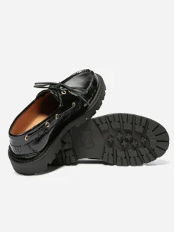 Chaussure bateau femme Lazaria Noir