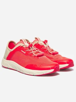Chaussure femme avec évacuation de l'eau corail et creme SAWALI