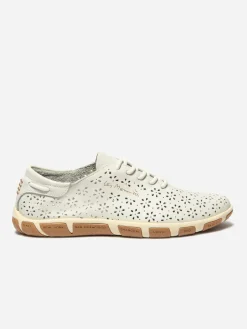 Chaussure Femme Cuir perforé Blanc JAZFLOR