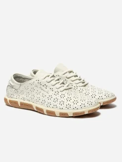 Chaussure Femme Cuir perforé Blanc JAZFLOR