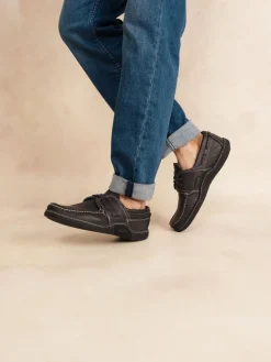 Chaussures Bateau Cuir Bleu marine