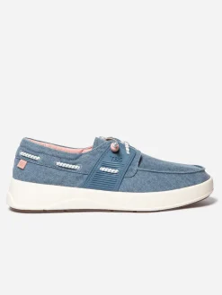 Chaussures bateau femme blue denim GEOFLOT