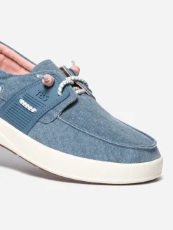 Chaussures bateau femme blue denim GEOFLOT