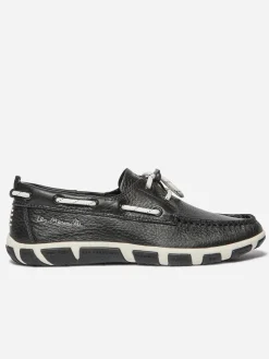 Chaussures Bateau Femme Cuir Marine
