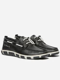 Chaussures Bateau Femme Cuir Marine