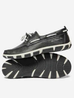 Chaussures Bateau Femme Cuir Marine