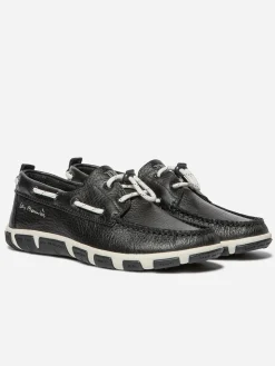 Chaussures Bateau Femme Cuir Marine