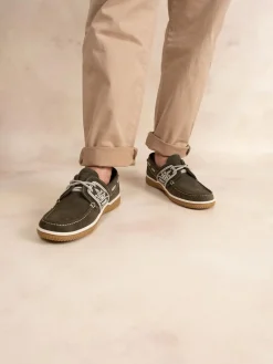 Chaussures bateau homme cactus et miel GLOBEK