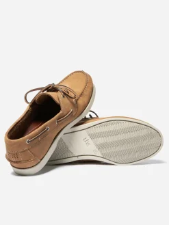 Chaussures Bateau Homme Cuir Nubuck Marron