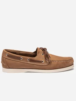 Chaussures Bateau Homme Cuir Nubuck Marron