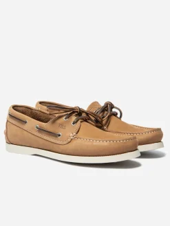 Chaussures Bateau Homme Cuir Nubuck Marron