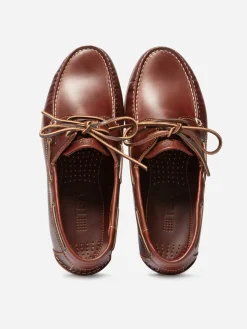 Chaussures Bateau Homme Cuir Acajou