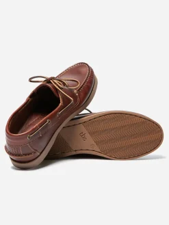 Chaussures Bateau Homme Cuir Acajou