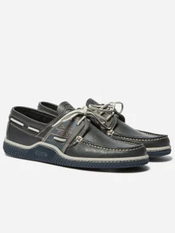 Chaussures Bateau Homme Cuir Marine Foncé