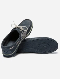 Chaussures Bateau Homme Cuir Marine et Beige GLOBEK