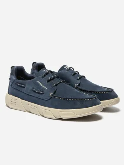 Chaussures Bateau Homme Cuir Nubuck Semelle TechniGrip® Marine JAZZSEA