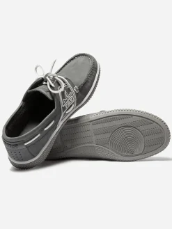 Chaussures Bateau Homme Cuir Nubuck Gris