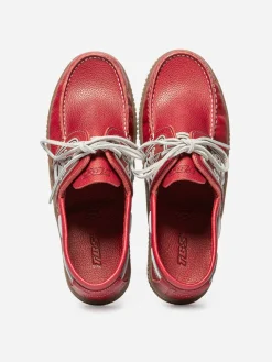 Chaussures Bateau Homme Cuir rouge GLOBEK