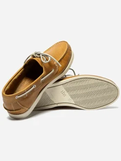 Chaussures Bateau Homme Cuir Jaune et Blanc PHENIS