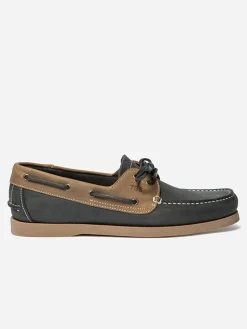 Chaussures Bateau Homme Cuir Marine et Marron