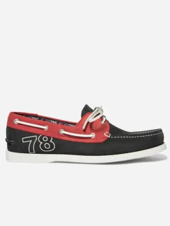 Chaussures bateau homme navy et rouge PHENN